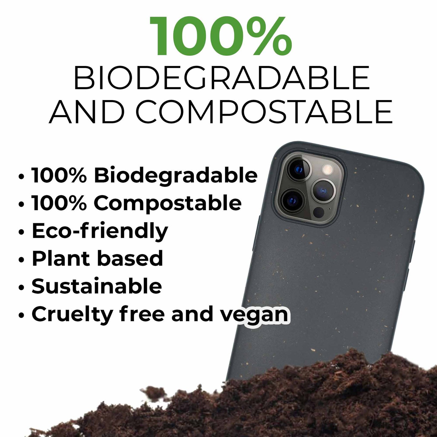 EcoShell Biodegradable phone case - Black